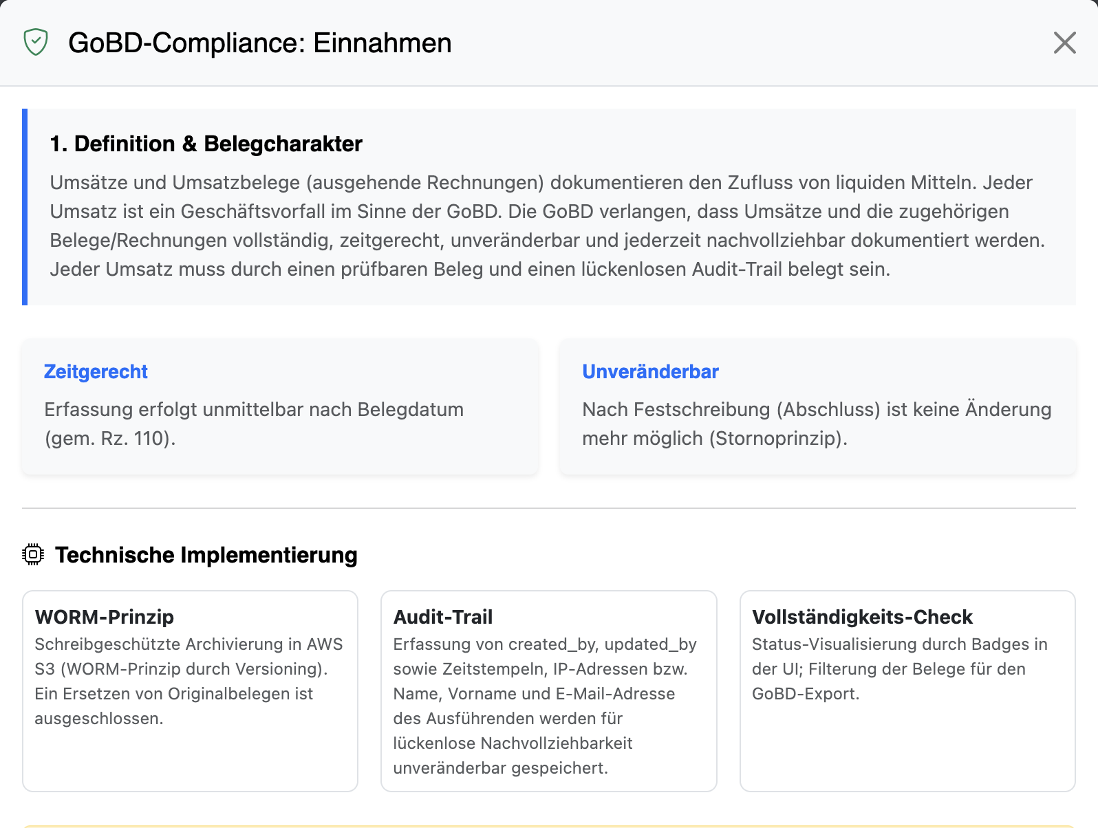 Verfahrensdokumentation Beispiel Umsatz